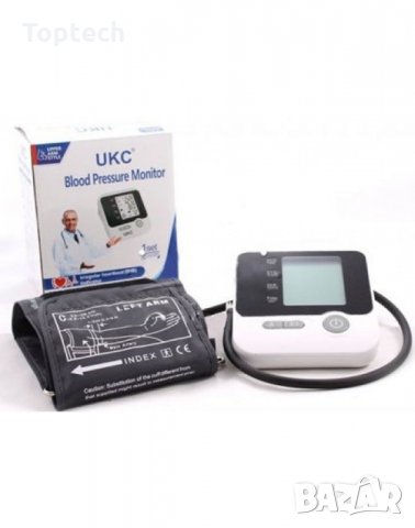 Апарат UKC за измерване на кръвно налягане с голям LCD дисплей