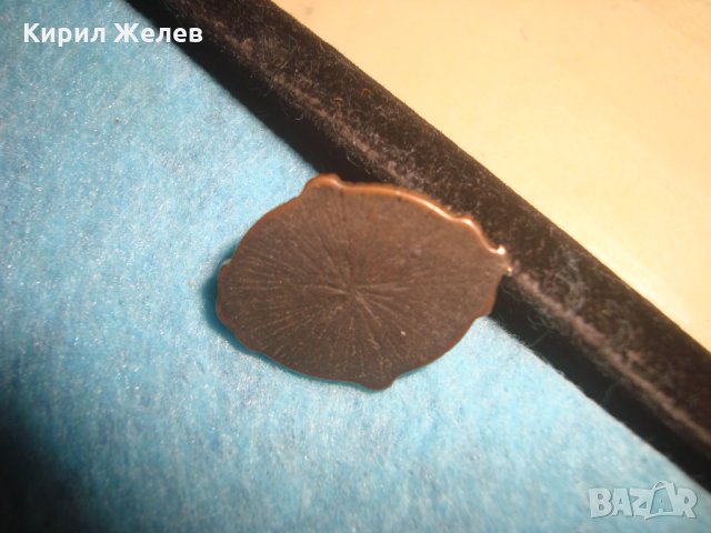 СТАРО БРОНЗОВО ФЛОРАЛНО БИЖУ АПЛИКАЦИЯ БЕЛ ЕПОК СТИЛ с ЕМАЙЛ-ЛАК 14349, снимка 4 - Антикварни и старинни предмети - 35596756