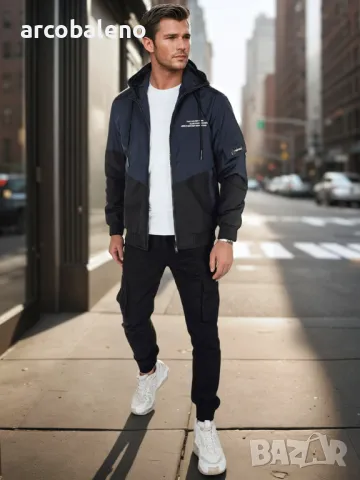 Мъжко преходно яке с качулка, 2цвята , снимка 8 - Якета - 50283134