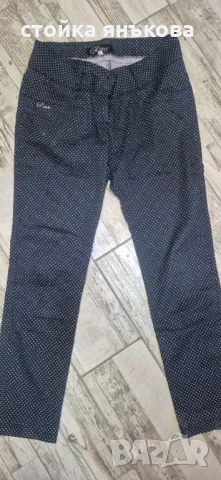 Продавам дамски тъмносин панталон на точки., снимка 4 - Панталони - 50202265