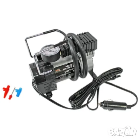 Автомобилен компресор за гуми 12V с манометър, снимка 4 - Аксесоари и консумативи - 55863697