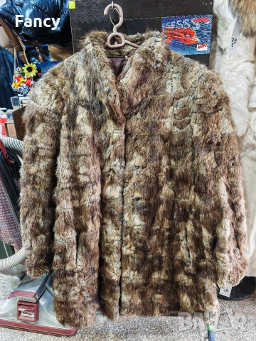 Дамско палто естествен косъм, заек, снимка 2 - Палта, манта - 53176104