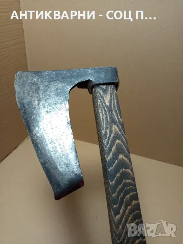 Соц Стар Дърводелски Инструмент Сечиво Голяма Брадва Кривица., снимка 8 - Антикварни и старинни предмети - 50436786
