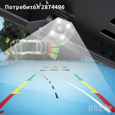 2675 Камера за задно виждане със стойка рамка за рег.номер, снимка 4 - Аксесоари и консумативи - 34565603