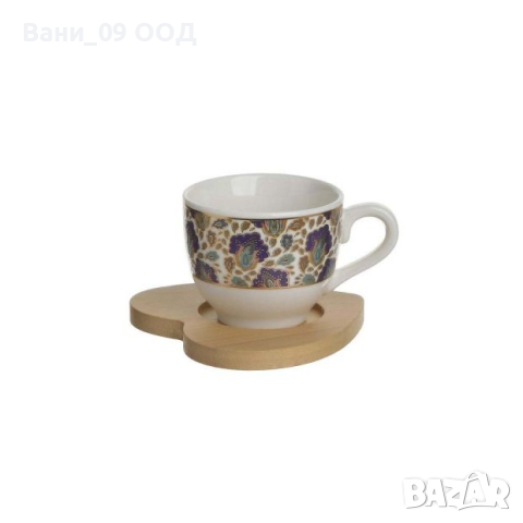 Сервиз-поднос за кафе с 6 чашки, снимка 3 - Сервизи - 44536013