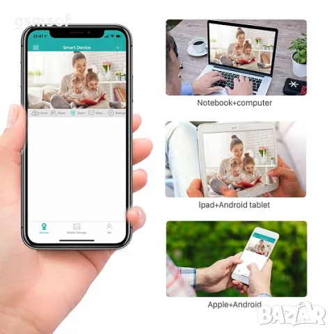 WiFi куполна камера 2mpx за видеонаблюдение Icsee, Xmeye, снимка 6 - IP камери - 49266234