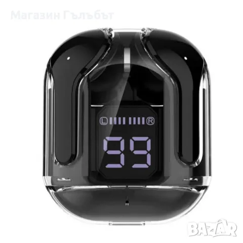 Безжични Bluetooth слушалки с LED дисплей и вграден микрофон, снимка 2 - Безжични слушалки - 56144641