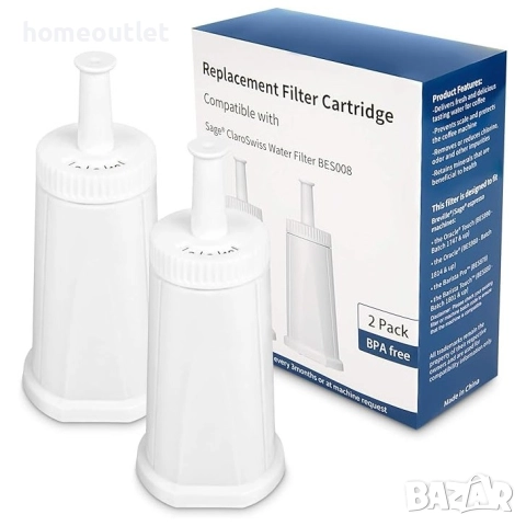 ПРОМОЦИЯ Воден филтър за кафе машини (к-кт от 2 бр.) REPLACEMENT FILTER CARTRIGE (X2) X0014M1TS3, снимка 2 - Кафемашини - 51674756