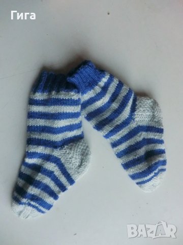 раирани плетени чорапи ходило 12, конч 14, снимка 2 - Чорапи - 39294986