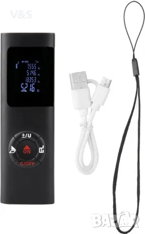 Лазерен измервател на разстояние Цифров лазерен далекомер Ръчен мини лазерен измервател на разстояни