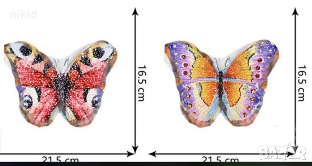 Пеперуда Голяма апликация за дреха обръщаща променяща сменящи си цвета двустранни пайети за дреха, снимка 3 - Други - 31428340