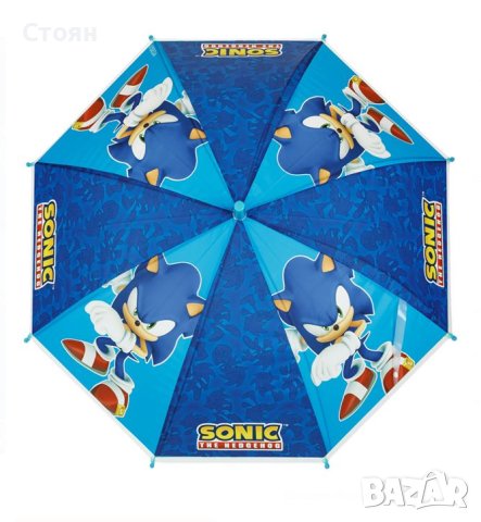 Автоматичен детски бастун чадър за дъжд Blue Sonic 66см