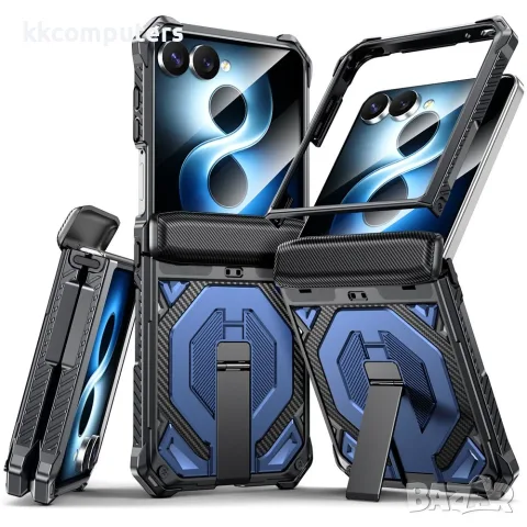 За Samsung Galaxy Z Flip8 / Z Flip7 5G Магнитен Удароустойчив PC TPU Калъф със Защита на Пантата и С, снимка 3 - Калъфи, кейсове - 55911537