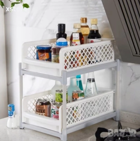 Органайзер с плъзгащи се два рафта, снимка 3 - Други - 52699024