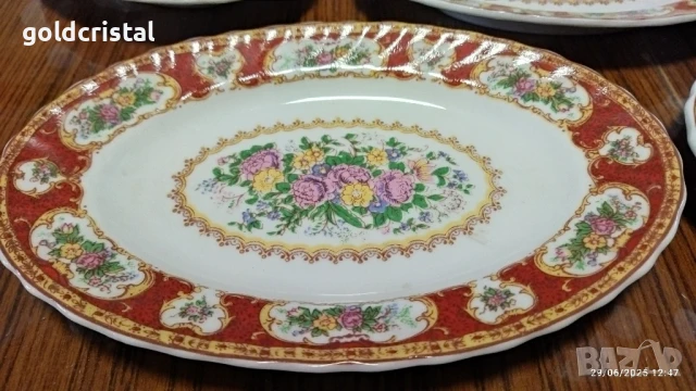 стар български порцелан чинии елипси , снимка 3 - Антикварни и старинни предмети - 22535439