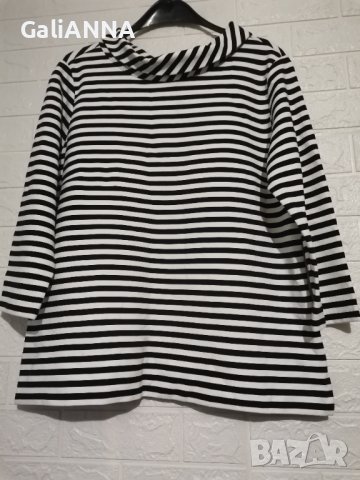 ЕЛЕГАНТНА ТУНИКА РАЕ В ЧЕРНО И БЯЛО 2XL