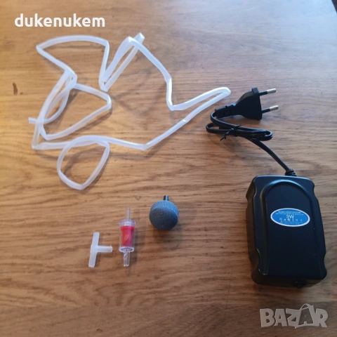 Аквариумна въздушна помпа 3W – 300 L/ч, ултра тиха, снимка 7 - Друга електроника - 53333518