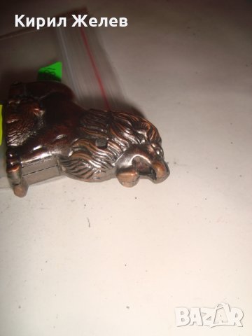 МЕТАЛЕН ЛЪВ ЧАСТ от СТАРА ГАЗОВА ЗАПАЛКА ФИГУРА СТАТУЕТКА 18580, снимка 5 - Колекции - 31844340