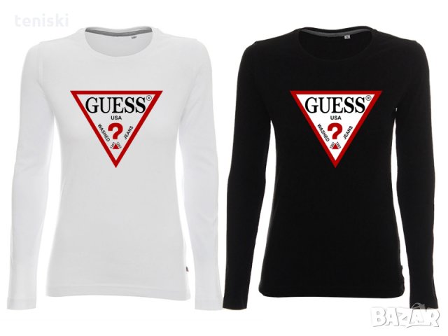Дамска блуза тениска GUESS принт Модели и размери 