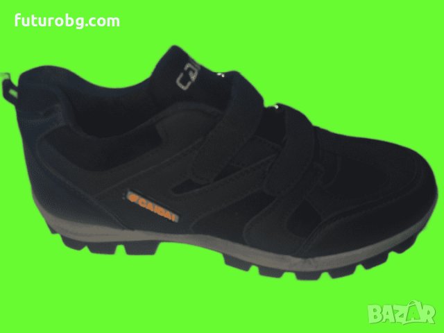 Водоустойчиви маратонки за мъже с лепенки в черен цвят, снимка 2 - Маратонки - 42779836