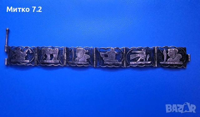 сребърна гривна - 15, снимка 6 - Гривни - 52735838