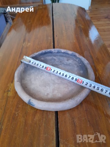 Стара керамична подница,сач, снимка 4 - Други ценни предмети - 32125566