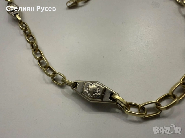 16.37гр 56см мъжки златен ланец версаче / златно колие / синджир / ланец / злато / златен / GOLD 585, снимка 8 - Колиета, медальони, синджири - 52028592