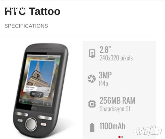 HTC Tattoo, снимка 11 - HTC - 50689416