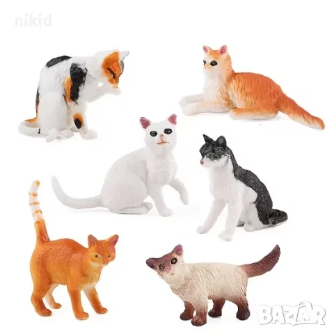 6 бр малки котета котки коте пластмасови фигурки фигурка играчки играчка и украса торта