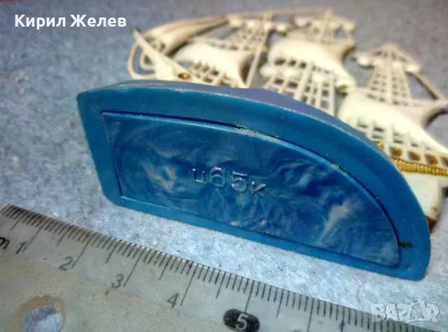 Стар КОЛЕКЦИОНЕРСКА РУСКА ИГРАЧКА ПЛАТНОХОД КОРАБ ВЕТРОХОД от СССР ПЕРИОД 47621, снимка 9 - Колекции - 47694749