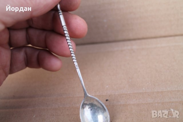 Малка сребърна лъжичка Османска империя, снимка 5 - Антикварни и старинни предмети - 44261582