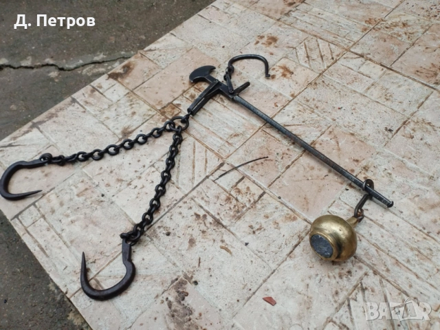 Стар кантар с топуз , снимка 3 - Антикварни и старинни предмети - 52669340