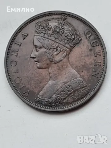 РЯДКА. ХОНГ КОНГ. ЕДИН ЦЕНТ 1863 год. 14 ПЕРЛИ, снимка 5 - Нумизматика и бонистика - 50346161