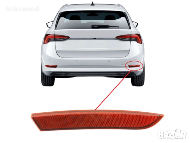 Рефлектор за задна броня на Skoda Octavia MK4 Pre-Facelift, снимка 4 - Части - 54105839