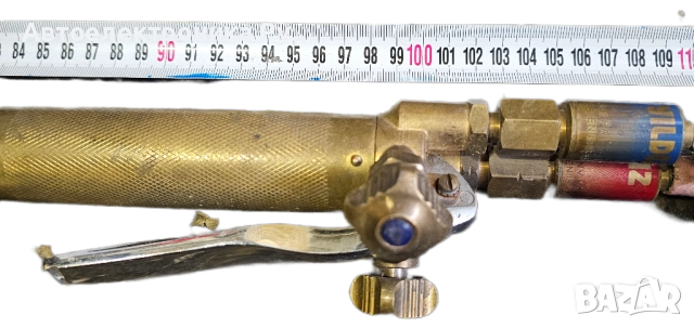 резач на кислород и газ с манометри, винтил и защитни клапани 15 метров двоен маркуч, снимка 4 - Други инструменти - 52342782