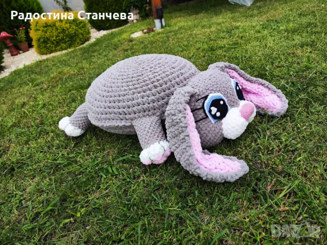 Плетена възглавница тип пуф