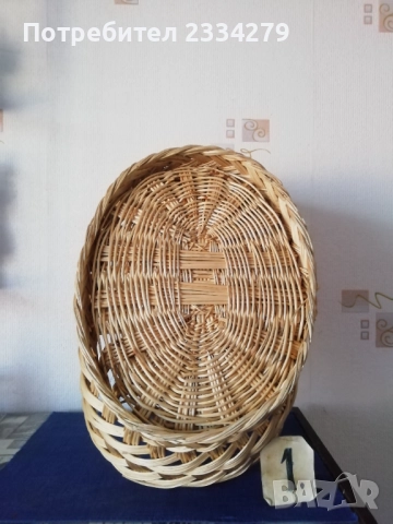 Стари ръчно плетени кошници от различни майстори в  различни  години, снимка 4 - Антикварни и старинни предмети - 52275283