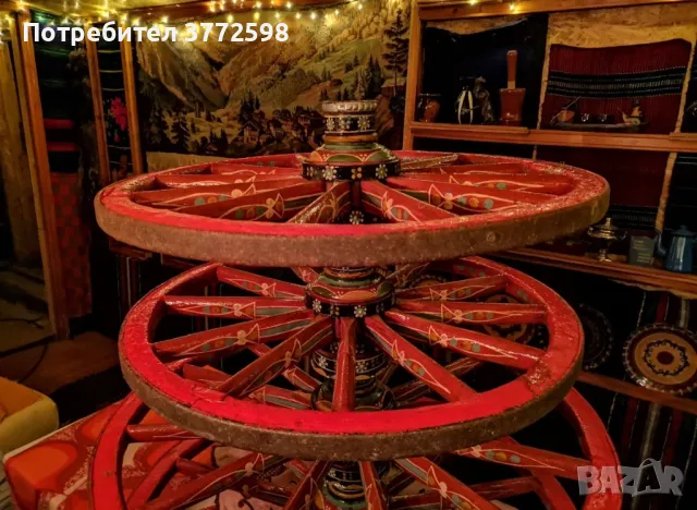 Рисувани колелета колела каруца, снимка 5 - Декорация за дома - 48066200