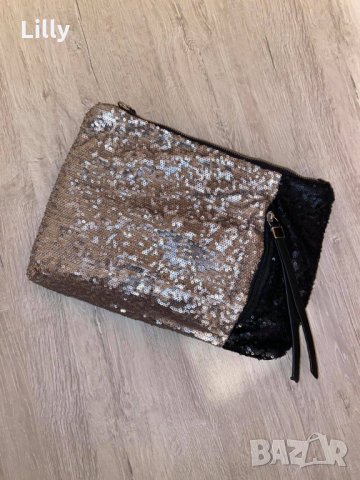Дамска чанта-клъч с пайети, снимка 4 - Чанти - 30857381