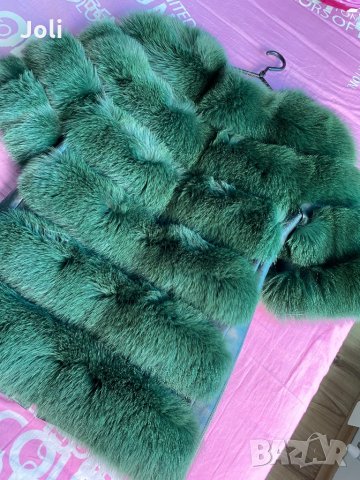 Палто лисица,зелено, снимка 8 - Палта, манта - 30143091