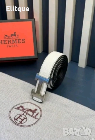 колани от естествена кожа в кутия hermes 3cm, снимка 7 - Колани - 53216783