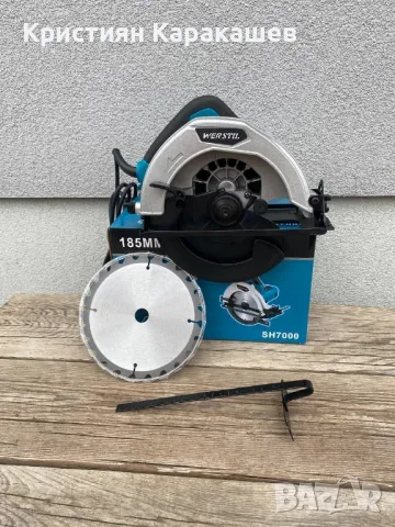 ПРОФЕСИОНАЛЕН ЦИРКУЛЯР WERSTIL HS7000-185 ЧЛ 1200W, снимка 4 - Други инструменти - 49306409