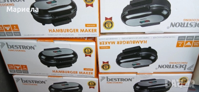 Bestron Уред за бургери / 750W / Уред за сандвични