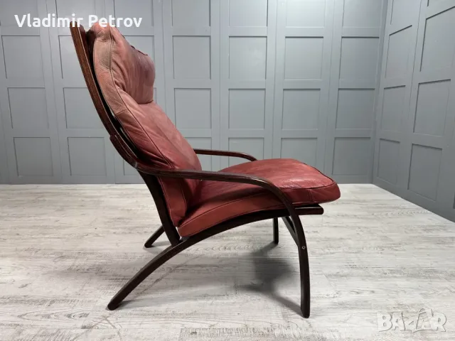 Датско кожено кресло Stouby Д1124, снимка 8 - Дивани и мека мебел - 55980124