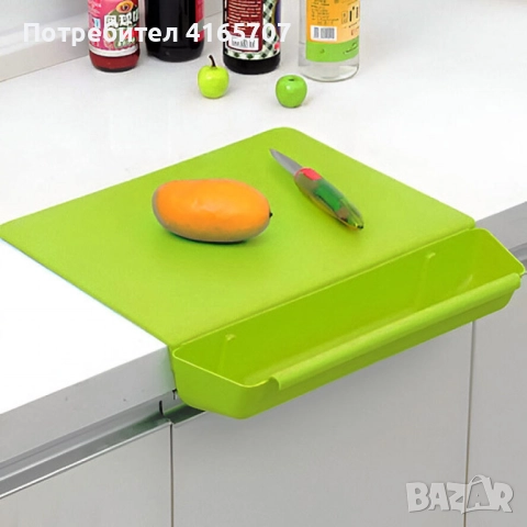 Дъска за рязане с отделящ се контейнер 2 в 1, снимка 4 - Прибори за хранене, готвене и сервиране - 52842334