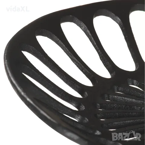vidaXL Бар табуретка, черна, чугун, снимка 4 - Столове - 56146737