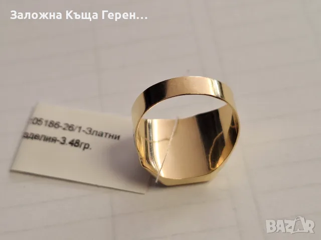 Мъжки златен пръстен 3,48гр., снимка 3 - Пръстени - 56258601