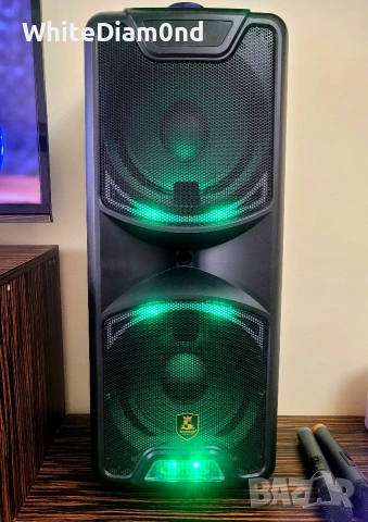 Голяма Bluetooth караоке колона+ 2 бр. микрофона