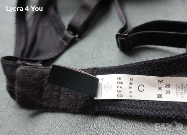 Chantelle 80C размер луксозен сутиен с черна дантела и златист сатен, снимка 9 - Бельо - 40475232