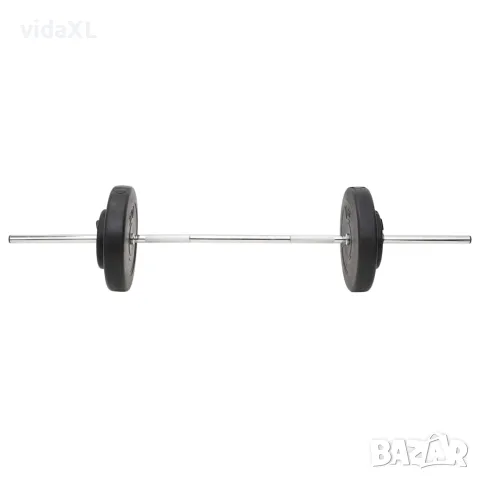 vidaXL Щанга и дъмбел с тежести 60 кг, снимка 3 - Фитнес уреди - 56146592